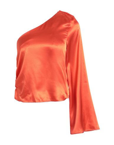 Vila Woman Top Orange Size 4 Polyester, Elastane
