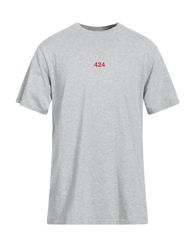 424 Fourtwofour Man T-shirt Grey Size M Cotton