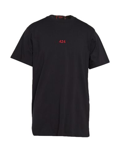 424 Fourtwofour Man T-shirt Black Size L Cotton