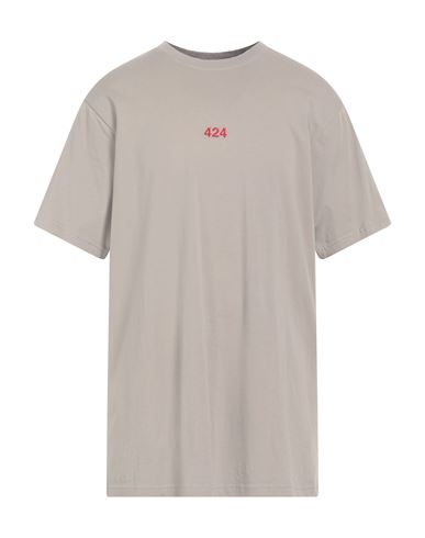Shop 424 Fourtwofour Man T-shirt Grey Size Xxl Cotton