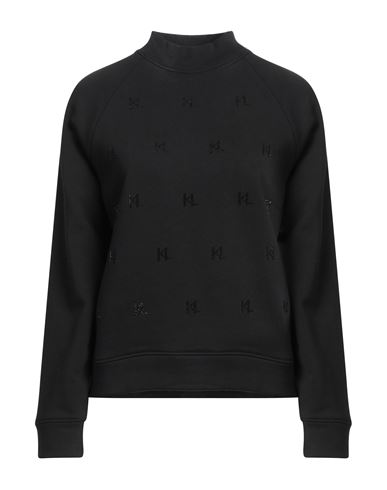 Karl Lagerfeld Woman Sweatshirt Black Size S Organic Cotton, Recycled Polyester