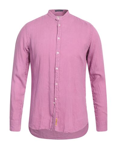 B.d.baggies B. D.baggies Man Shirt Mauve Size M Linen In Pink
