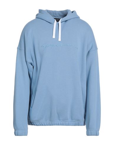 Giorgio Armani Man Sweatshirt Light Blue Size 42 Cotton