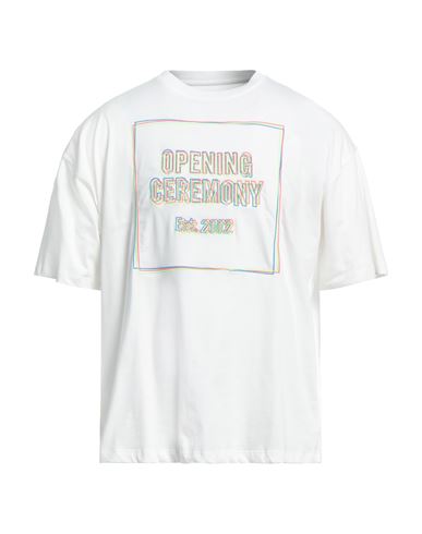 Opening Ceremony Man T-shirt Ivory Size Xl Cotton In White