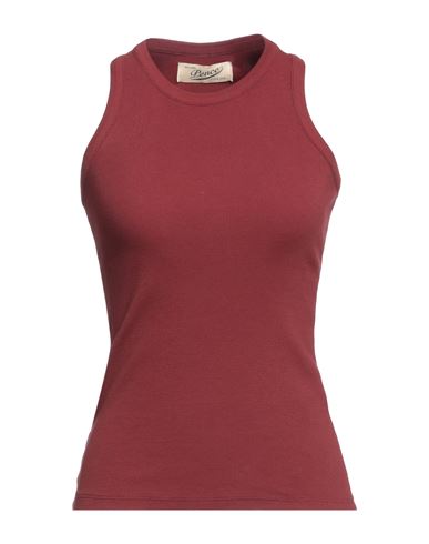 Pence Woman Tank Top Burgundy Size Xs Cotton, Elastane In Red