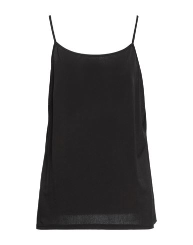 Camilla  Milano Camilla Milano Woman Tank Top Black Size 16 Polyester, Elastane