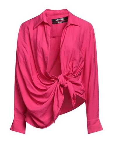 Shop Jacquemus Woman Shirt Fuchsia Size 4 Viscose, Polyamide In Pink