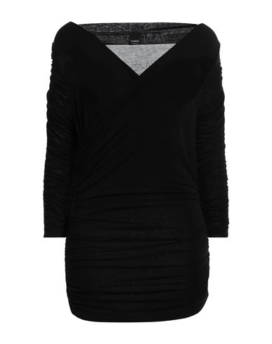 Pinko Woman T-shirt Black Size L Modal, Cashmere, Elastane