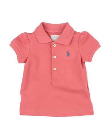Polo Ralph Lauren Babies'  Newborn Girl Polo Shirt Coral Size 3 Cotton, Elastane In Red