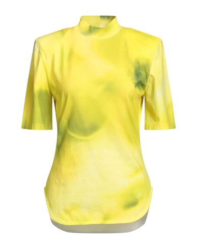 Shop Attico The  Woman T-shirt Yellow Size 2 Cotton