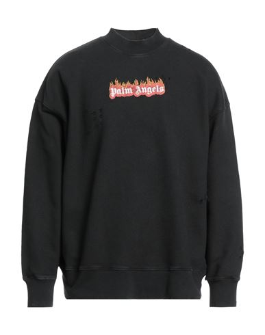 Palm Angels Man Sweatshirt Black Size Xl Cotton