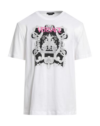 Versace Man T-shirt White Size L Cotton