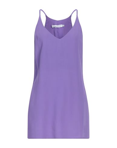 Simona Corsellini Woman Top Purple Size 8 Acetate, Silk