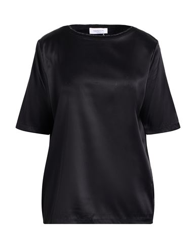 Fabiana Filippi Woman Top Black Size 6 Silk, Elastane, Viscose, Cashmere, Polyester In Black