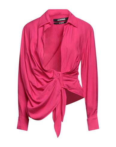 Shop Jacquemus Woman Top Fuchsia Size 8 Viscose, Polyamide In Pink