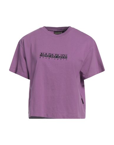Napapijri Woman T-shirt Purple Size Xs Cotton