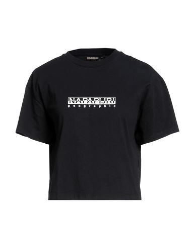 Napapijri Woman T-shirt Black Size S Cotton