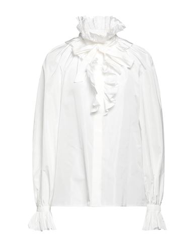 Alberta Ferretti Woman Shirt White Size 6 Polyester, Silk
