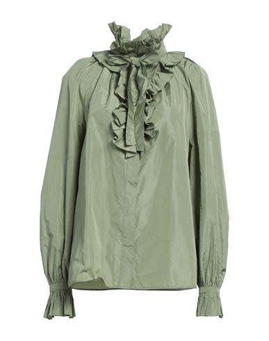 Alberta Ferretti Woman Shirt Sage Green Size 8 Polyester, Silk