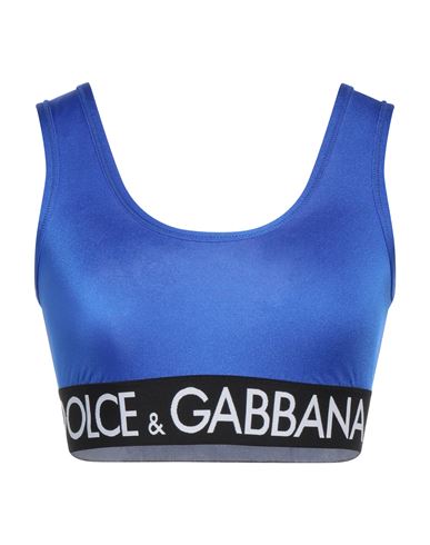 Dolce & Gabbana Woman Top Bright Blue Size 2 Polyamide, Elastane