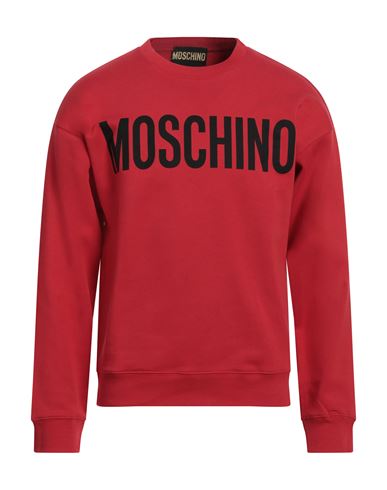 Moschino Man Sweatshirt Red Size 36 Cotton