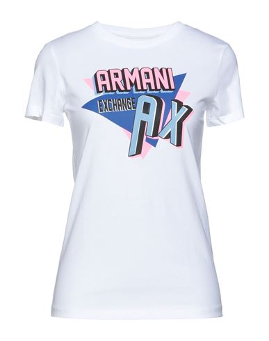 Armani Exchange Woman T-shirt White Size S Cotton