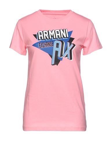 Armani Exchange Woman T-shirt Pink Size Xl Cotton