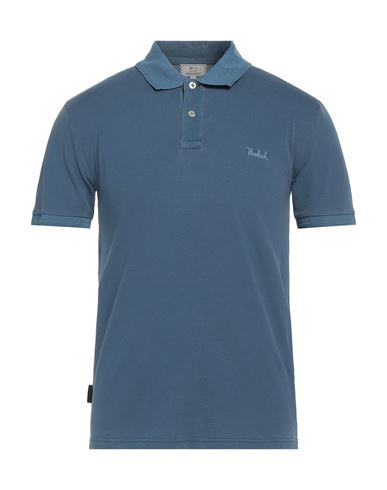 Woolrich Man Polo Shirt Pastel Blue Size S Cotton, Elastane