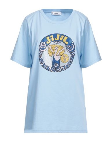Shop Jijil Woman T-shirt Sky Blue Size 8 Cotton