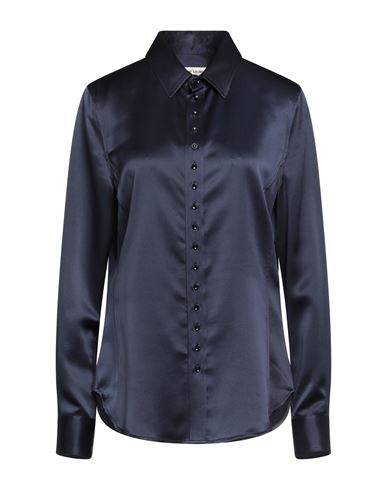 Saint Laurent Woman Shirt Midnight Blue Size 10 Silk