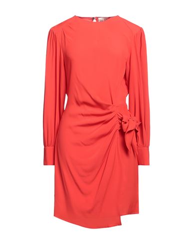 Semicouture Woman Mini Dress Red Size 8 Acetate, Silk