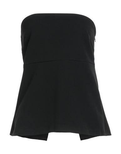 Mauro Grifoni Woman Top Black Size 8 Polyester, Viscose, Elastane