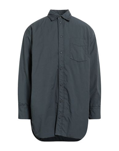 Aspesi Man Shirt Lead Size S Polyester, Polyamide In Grey