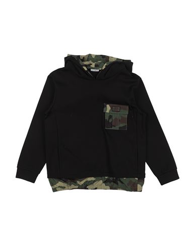 Dolce & Gabbana Toddler Boy Sweatshirt Black Size 5 Cotton, Polyamide, Polyester, Zamak In Black