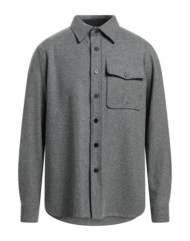 Neil Barrett Man Shirt Grey Size L Wool, Nylon, Viscose, Elastane