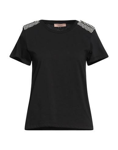 Twinset Woman T-shirt Black Size S Cotton