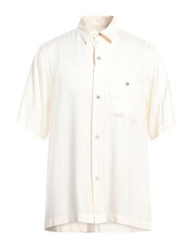 Aglini Man Shirt Ivory Size 16 Viscose In White