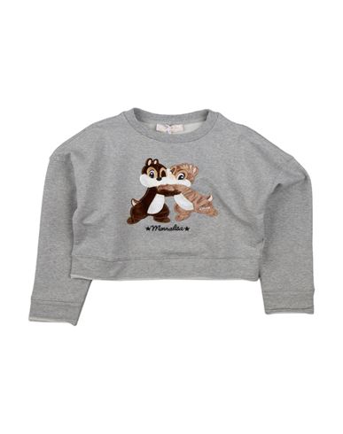 Monnalisa Toddler Girl Sweatshirt Light Grey Size 5 Cotton, Elastane In Grey