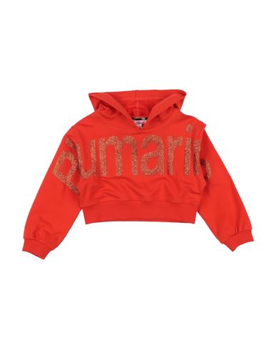 Miss Blumarine Toddler Girl Sweatshirt Orange Size 4 Cotton, Elastane In Red