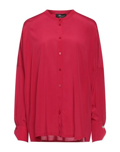 Blumarine Woman Shirt Garnet Size 4 Silk, Elastane In Red