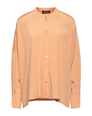 Blumarine Woman Shirt Apricot Size 4 Silk, Elastane In Orange
