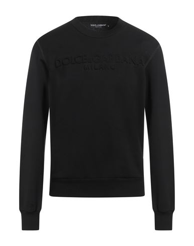 Shop Dolce & Gabbana Man Sweatshirt Black Size 50 Cotton, Polyester, Elastane