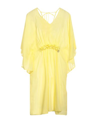 Shop Blugirl Blumarine Woman Mini Dress Yellow Size M Cotton, Silk