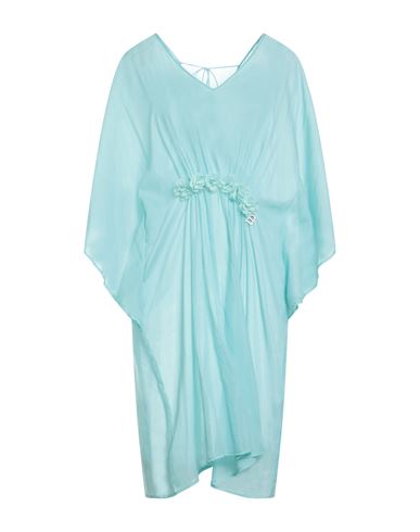 Blugirl Blumarine Woman Mini Dress Sky Blue Size M Cotton, Silk