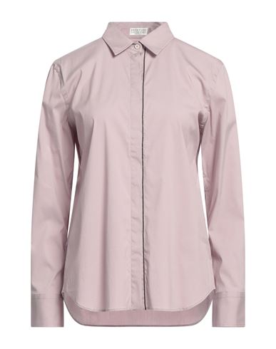Brunello Cucinelli Woman Shirt Pastel Pink Size M Cotton, Polyamide, Elastane