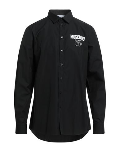Moschino Man Shirt Black Size 16 Cotton