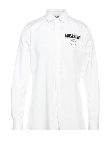 Moschino Man Shirt White Size 17 Cotton