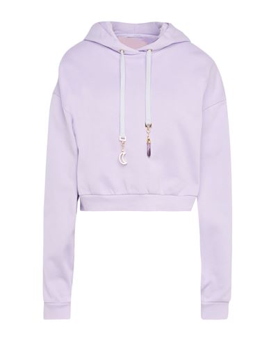 The Social Sunday Paris Woman Sweatshirt Lilac Size M Organic Cotton, Zamak, Stone In Purple