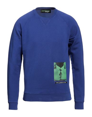 Dsquared2 Man Sweatshirt Blue Size M Cotton, Elastane