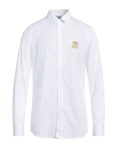 Moschino Man Shirt White Size 16 Cotton